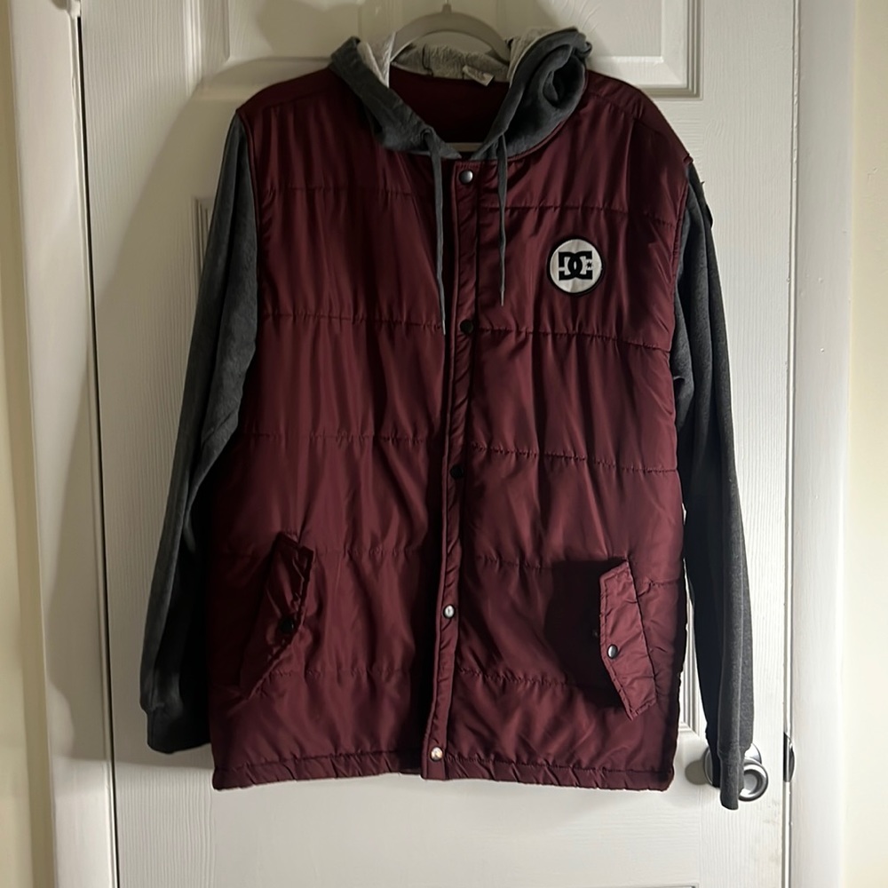 Burgundy Light Bomber Jacket